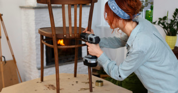 Reimagined vintage furniture with fresh paint, modern hardware, and creative DIY detailing for a stylish home makeover.