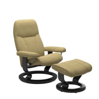 Stressless® Consul Classic Base Recliner with Ottoman