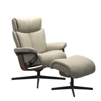 Stressless® Magic Cross Base Recliner with Ottoman