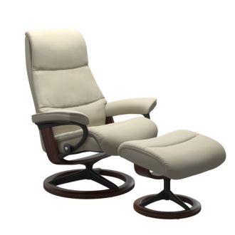 Stressless® View Signature Base Recliner with Ottoman