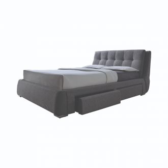 Fenbrook Eastern King Tufted Upholstered Storage Bed Grey