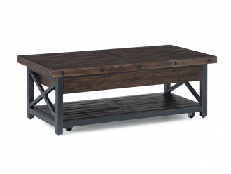 Carpenter Rectangular Lift-Top Coffee Table with Casters