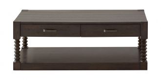 Meredith 2-Drawer Coffee Table Coffee Bean