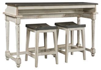 CONSOLE BAR TABLE W/ TWO STOOLS